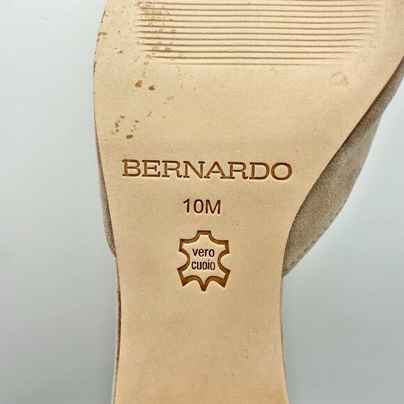 Bernardo Womens Remy Block Heel Pump US 10M EU 40 Beige Leather GUC - Picture 12 of 14